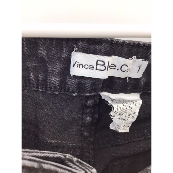 Vince Blue Jean Distressed Women’s Size 1 Black - Picture 8 of 12